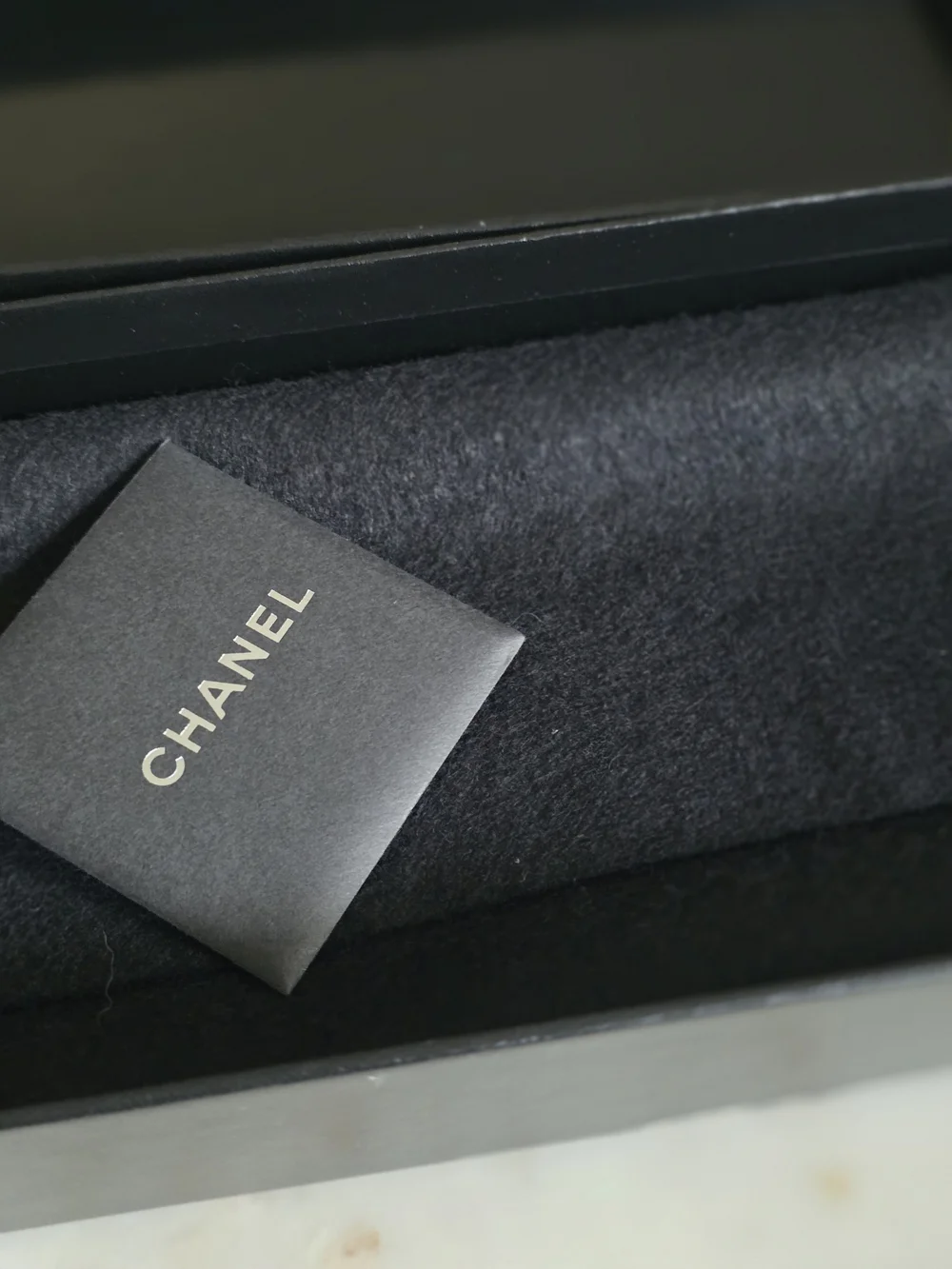 Authentic Chanel Long Wallet Gift Box W/ Dustcover & Care Cards